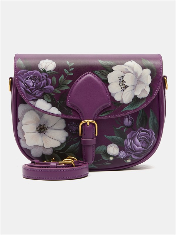 Сумка кросс-боди WK11R Violet Фиолетовые цветы WK11R Violet Фиолетовые цветы