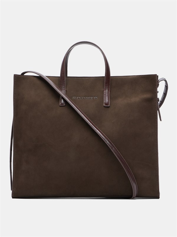 Сумка из нубука W58 Dark Brown W58 Dark Brown