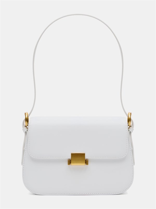 Сумка кросс-боди белая с двумя ремешками WK1 White