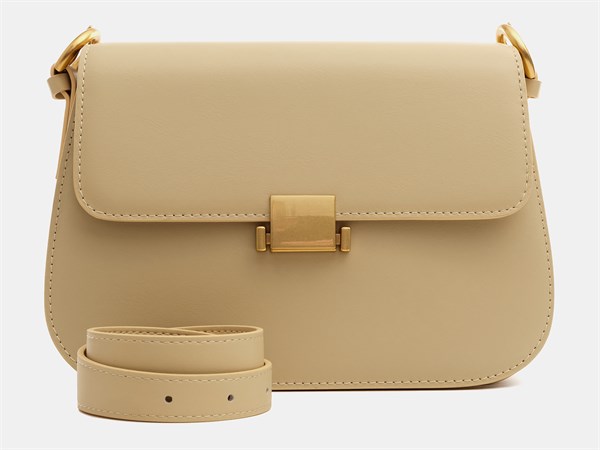 Сумка кросс-боди бежевая с двумя ремешками WK1 Beige - фото 1903