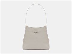 Сумка мешок кожаная светло-серая W55 Light Gray
