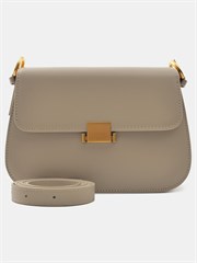 светлая кожаная сумка через плечо