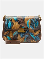 Сумка WK1R Cognac Золотые листья WK1R Cognac Золотые листья