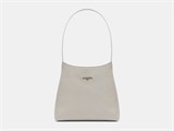 Сумка мешок кожаная светло-серая W55 Light Gray - фото 12048
