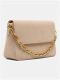 Сумка женская замшевая на цепочке бежевая WK17 Milk