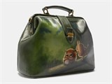 Сумка - саквояж женский W23R Emerald L Птички в лесу 58304