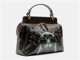 Сумка W42R Brown L Кот в очках 58291